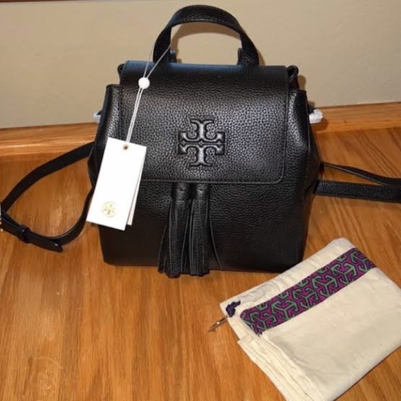 Tory Burch Thea Mini Backpack Black New Leather - Picture 3 of 11